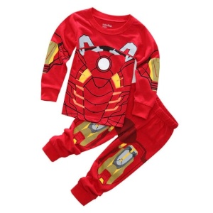 Iron man pijama rojo para niños muy alta calidad de moda