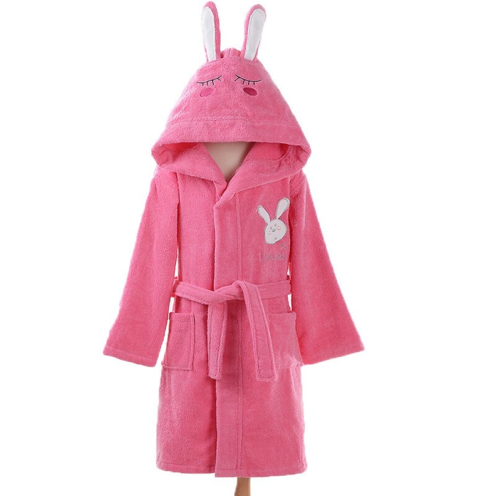 Pijama de algodón con conejo rojo de niña a la moda