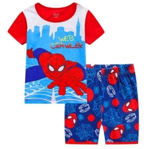 Pijama de verano Spiderman para niño de algodón de alta calidad