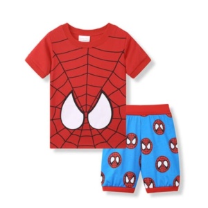 Pijama de verano Spiderman de algodón muy actual y de alta calidad