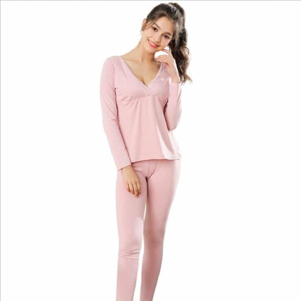 Pijama premamá de algodón rosa para mujer de muy alta calidad