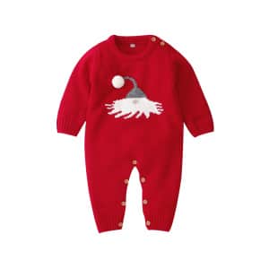 Pelele de Navidad para bebé niño rojo muy buena calidad de moda