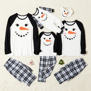 Pijama de Navidad muñeco de nieve para toda la familia en moda de muy alta calidad