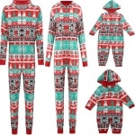 Combinación de pijamas navideños para toda la familia completa a la moda