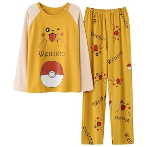 Pijama Pokémon para hombre y mujer en amarillo