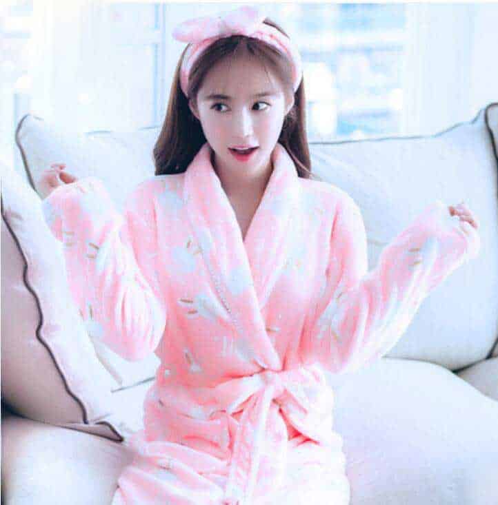 Polar Coral Pijama Tejido Polar Mujer Pijama De Mujer De Polar