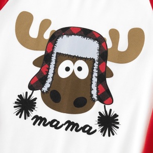 Pijama navideño de mujer con cabeza de reno para madres