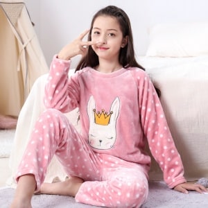 Pijama de niña de forro polar, muy cálido y de alta calidad