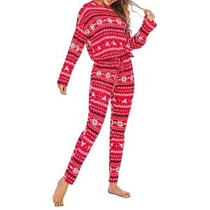 Pijama de Navidad para adultos con estampado de ciervos
